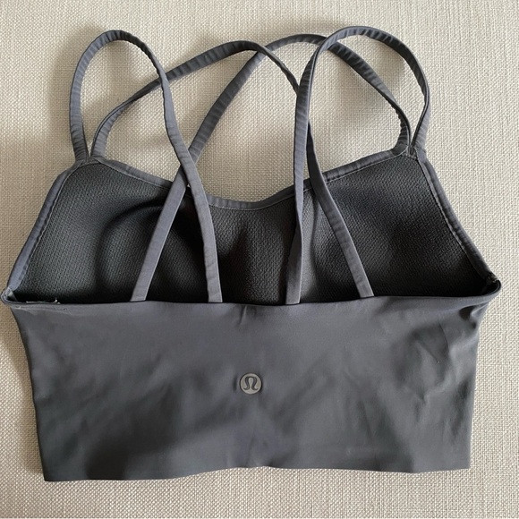 LULULEMON Like A Cloud Long Line Light Support Bra B/C cup Asphalt Gray Size 4 - Picture 5 of 8
